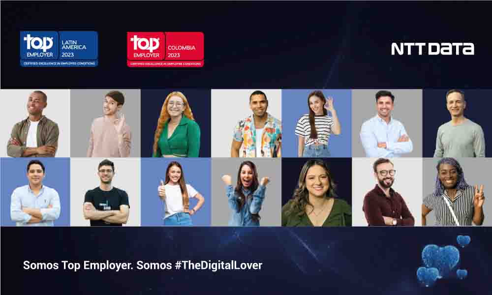 NTT DATA, una de las mejores empresas para trabajar en Colombia según Top Employer.