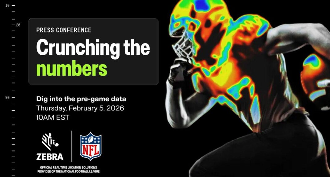 La NFL y Zebra Technologies presentan un avance del Super Bowl LX utilizando estadísticas de última generación.