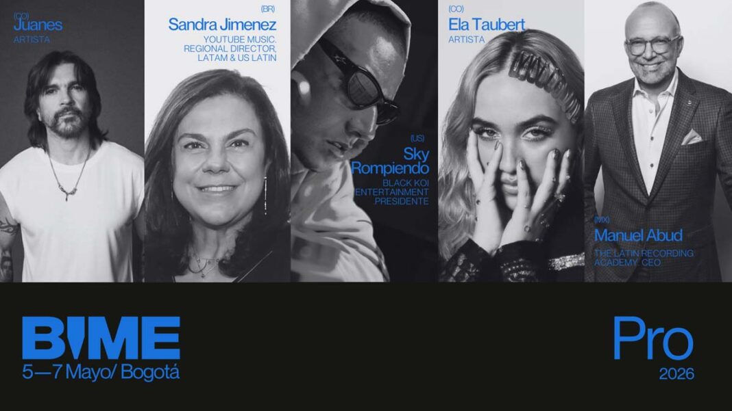Juanes, Sky Rompiendo, Ela Taubert, FLVCKKA, Los Mirlos, y más voces destacadas de la industria celebrarán los 5 años de BIME en Bogotá