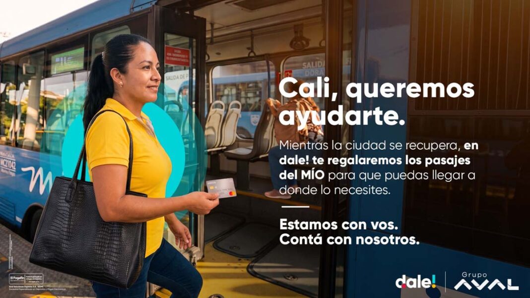 dale! devolverá el 100% del valor de los pasajes del MÍO pagados con su Tarjeta Débito como apoyo tras el terremoto